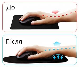 Эргономичный коврик для мыши Goobay Ergonomic Mousepad Black (77604) - фото 5