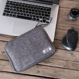 Дорожный органайзер для кабелей Travel Cables Mate, серый